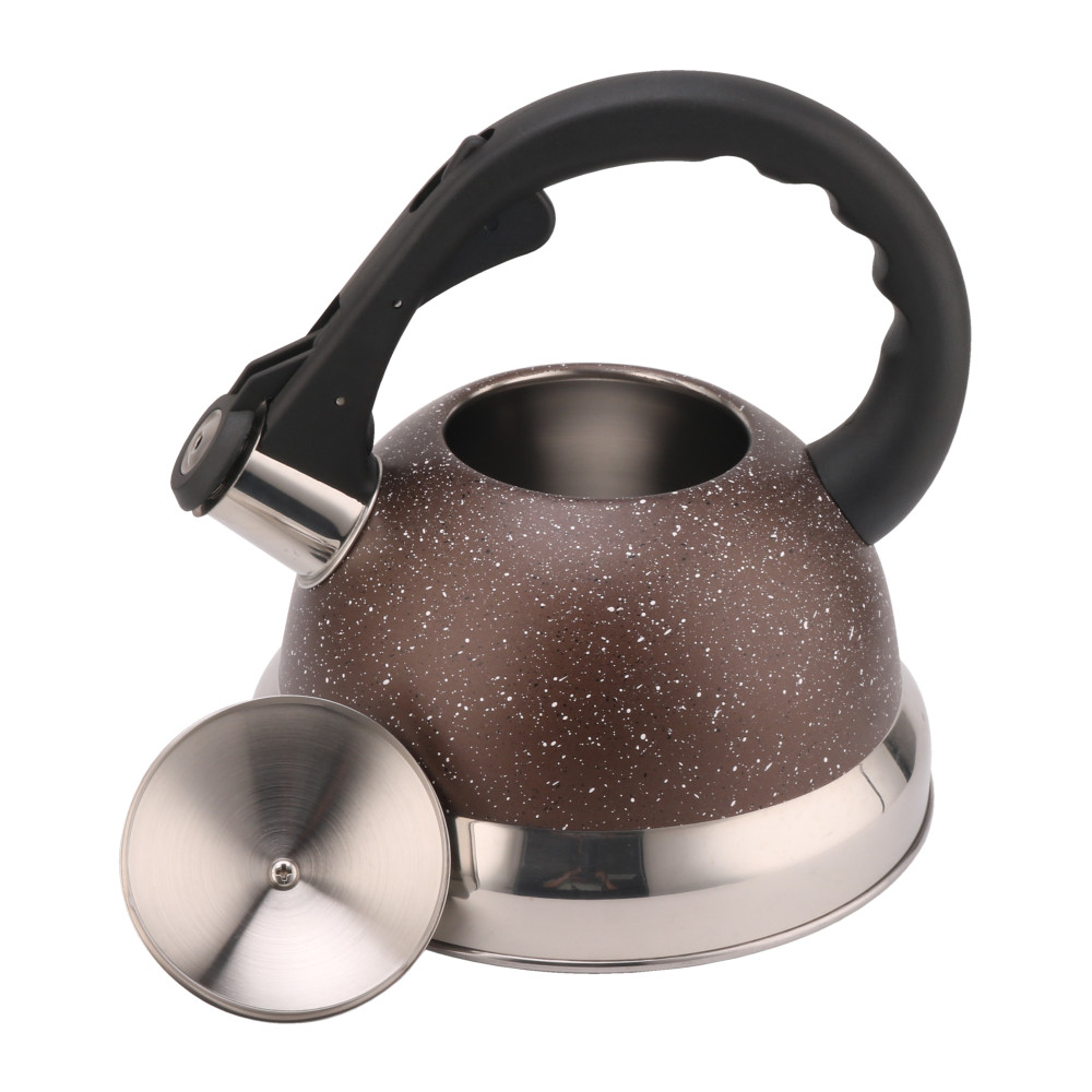 Stainless Steel Whistling Tea Kettle With Silicone Handle Coffee And Tea Sets — 5