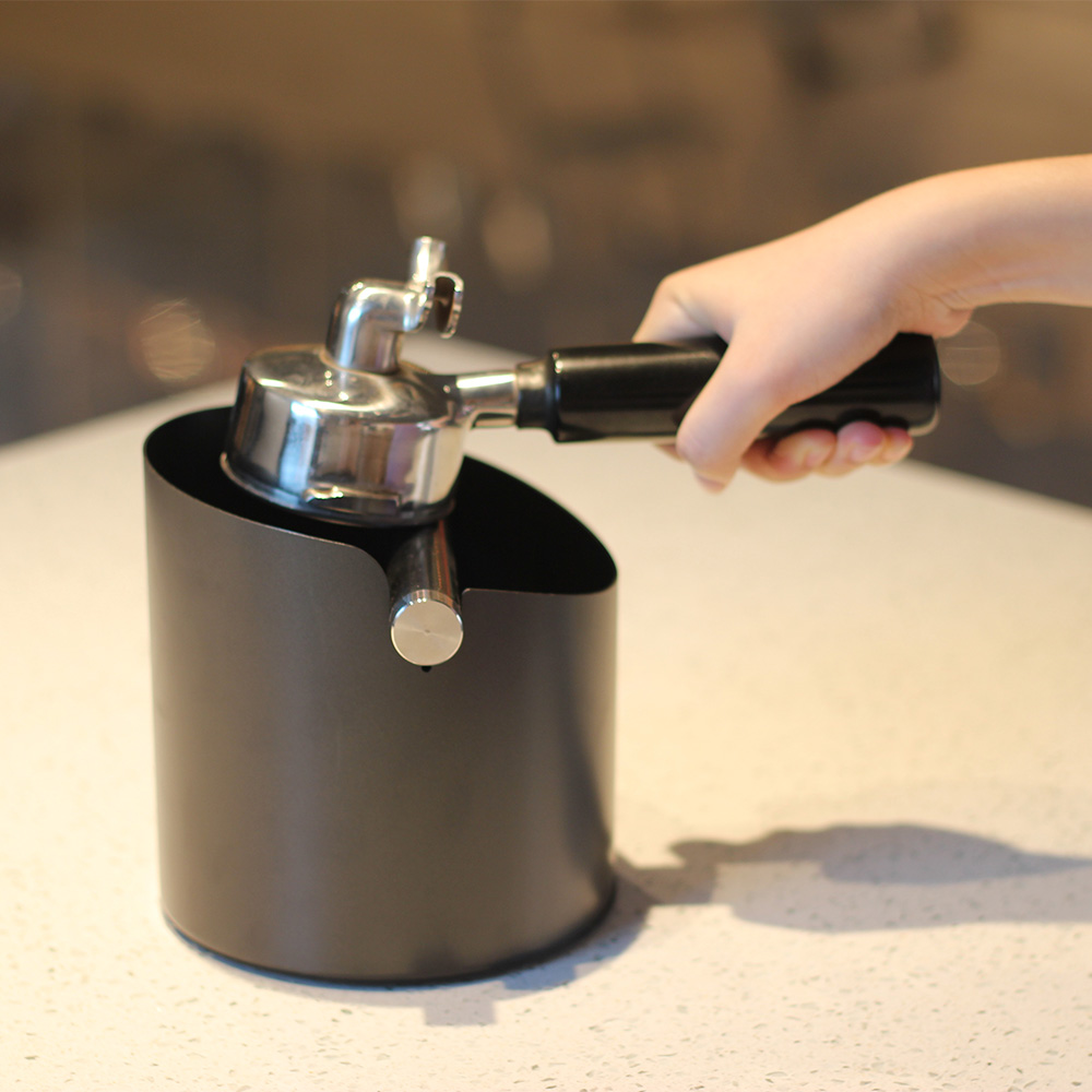 Coffee Knock Box Black With Removable Knock Bar — product information
