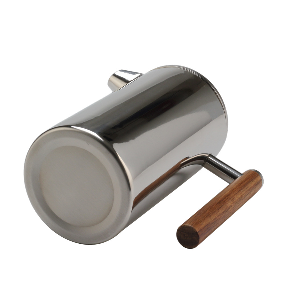 Stylish French Press Coffee And Tea Maker With Wood Handle And Knob — 3