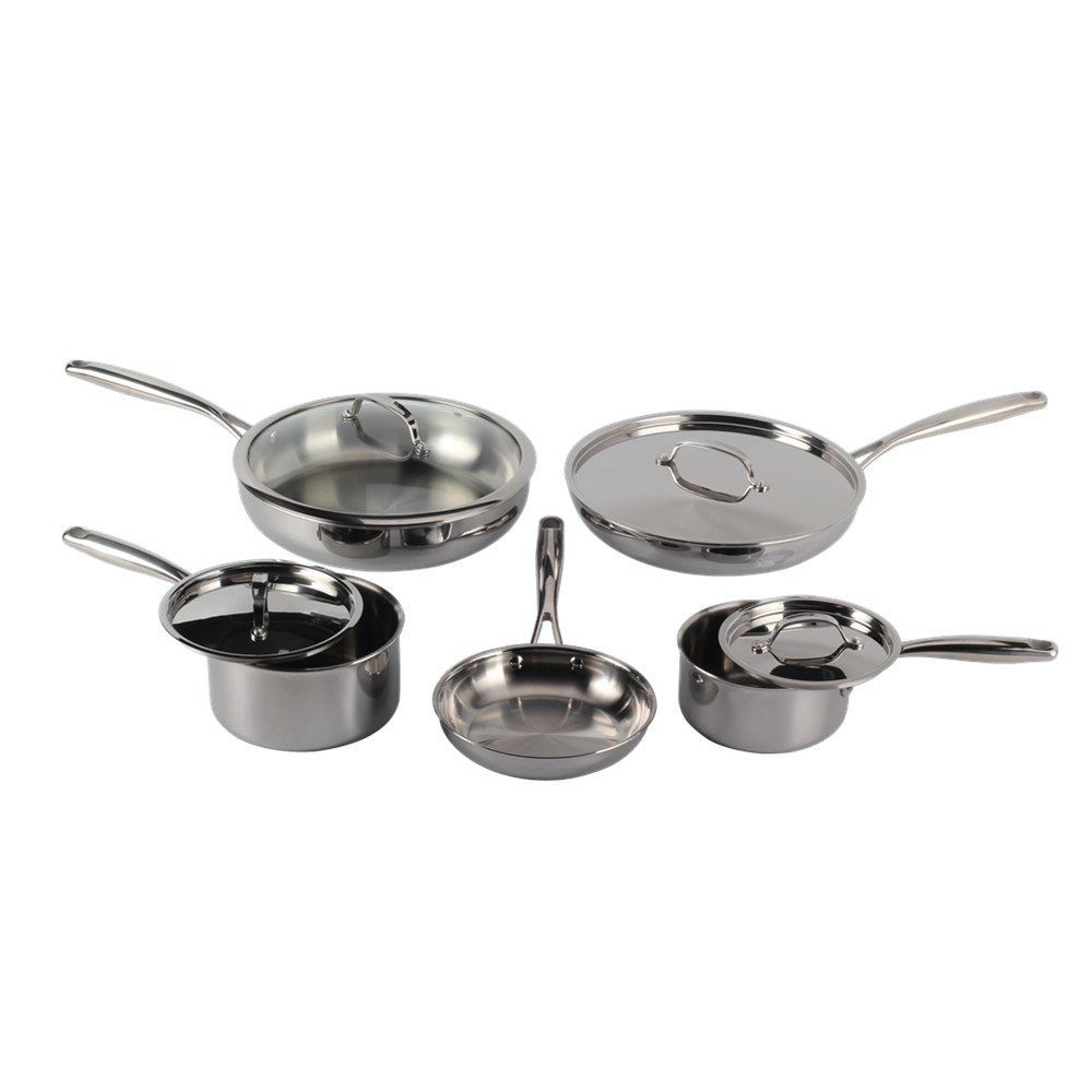 Whole-Clad Tri-Ply Stainless Steel Cookware Set — 3