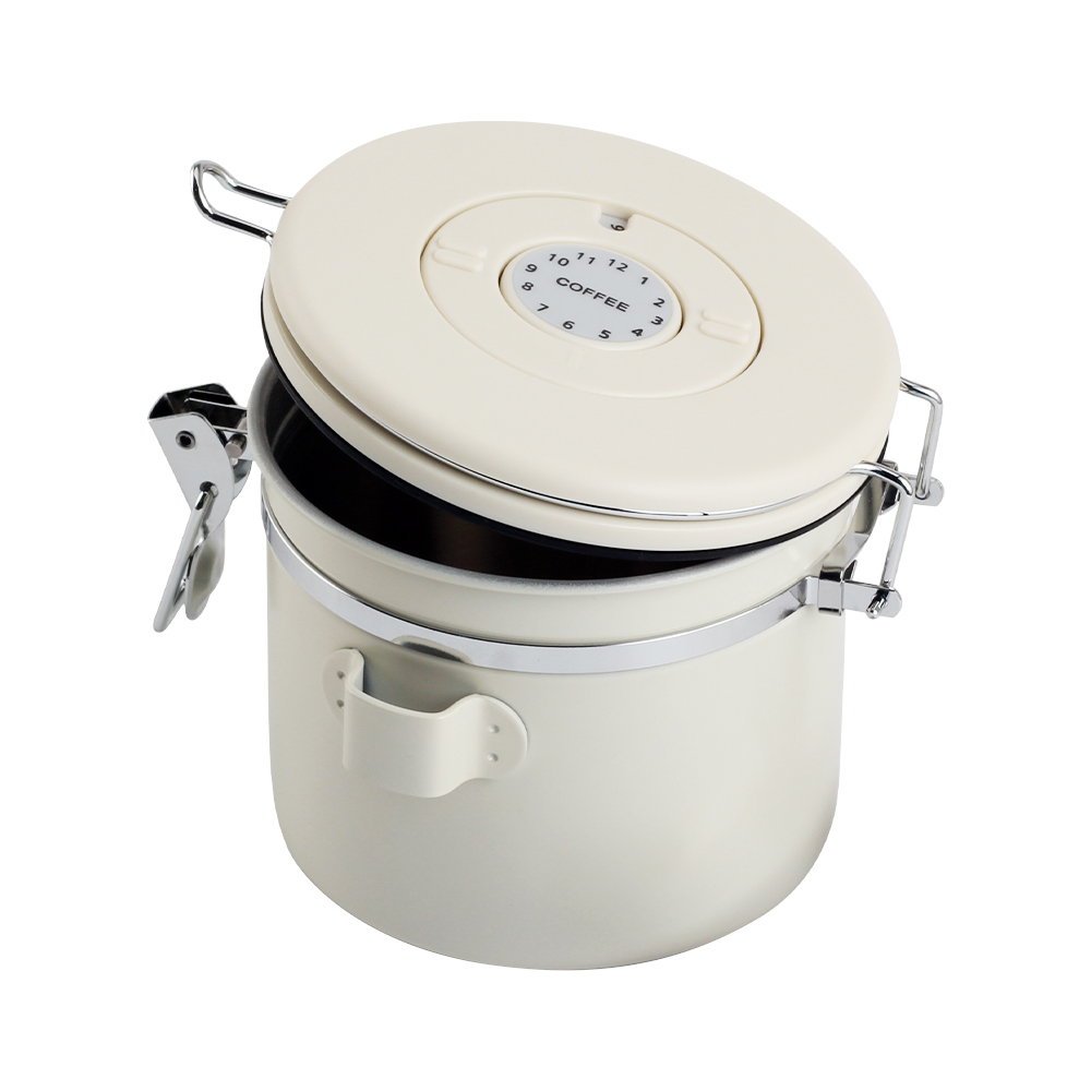 Coffee Canister With Date Track, Airtight Stainless Steel Kitchen Food Storage Container With Lids — 2