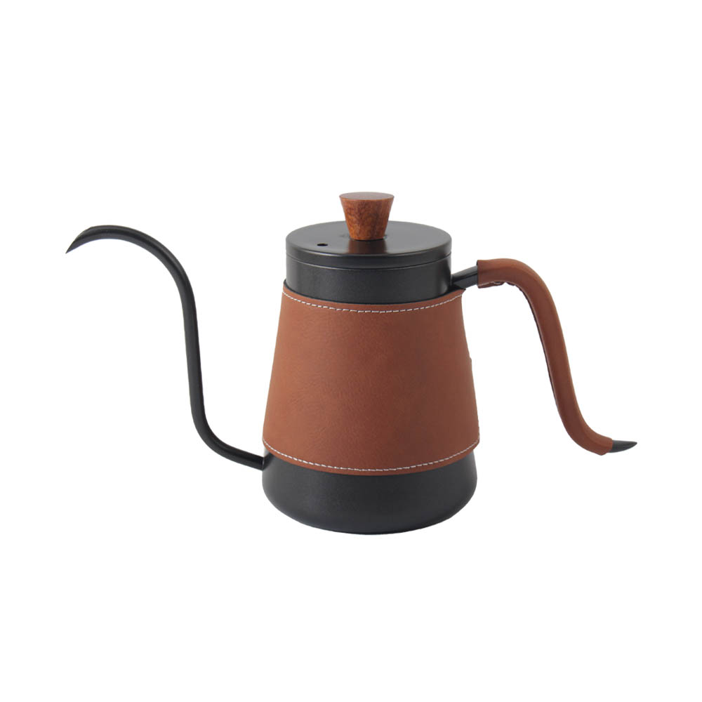 Pour Over Coffee Kettle With Gooseneck And Leather Cover — 2