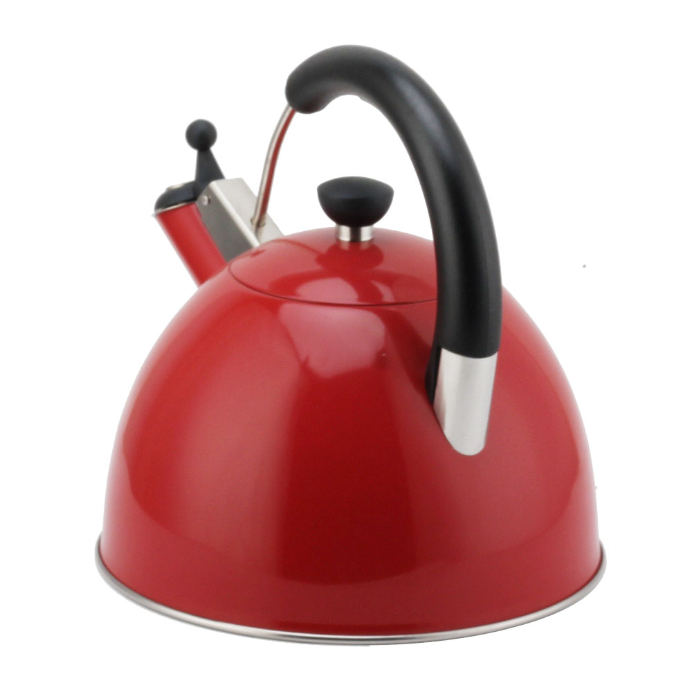 Modern S/S Whistling Kettle for Kitchen Red — 2