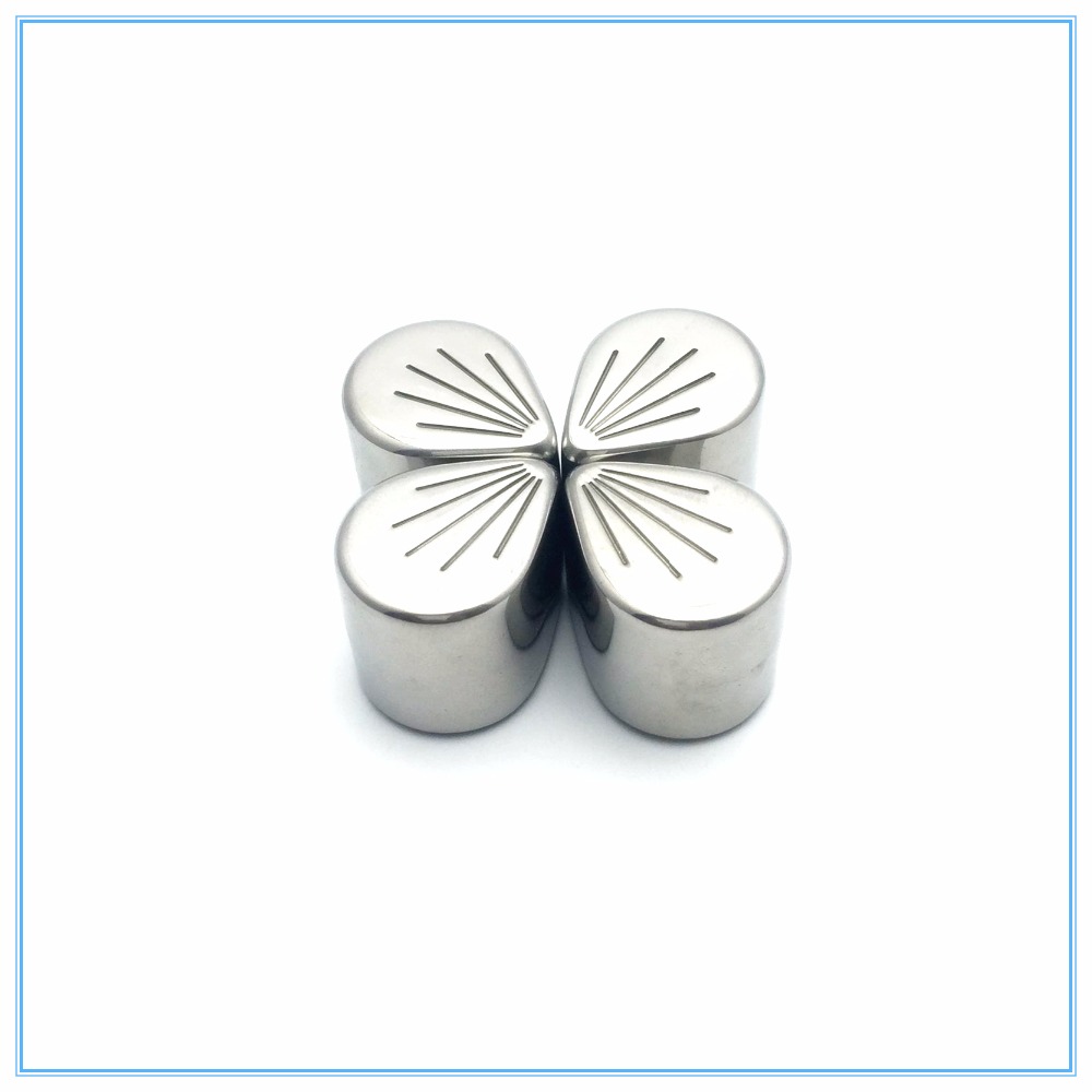 Stainless Steel Petal Ice Cube Whiskey Stone, Gifts for Men, Whiskey Stones Set — 4