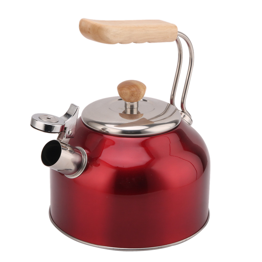 Wooden Handle-Stainless Steel Whistling Tea Kettle-Kettle With Flute — 3