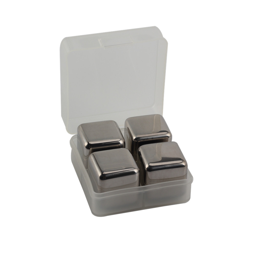 4 Pieces Whisky Stones Gift Set, Square Shape Whiskey Stone