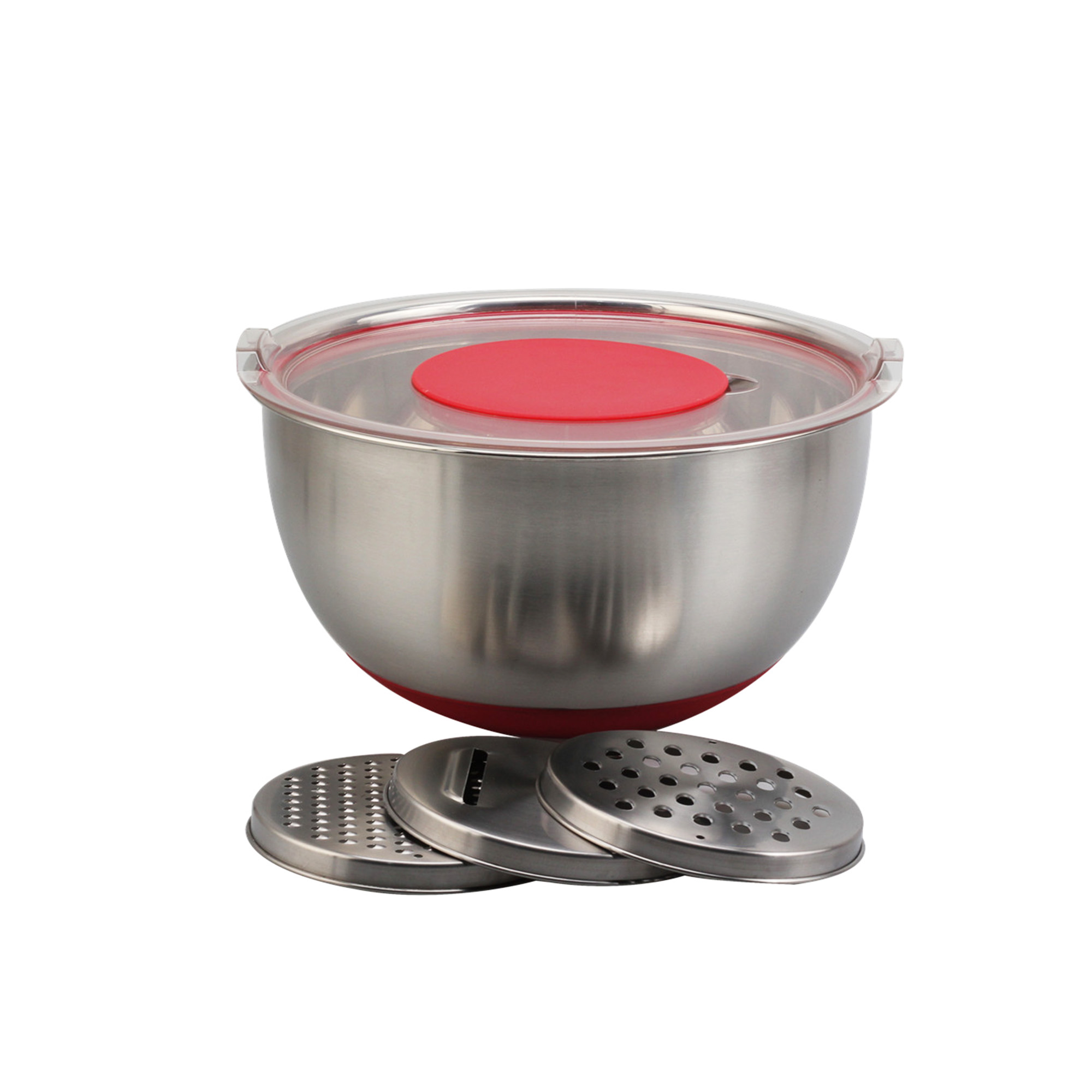 Silicone Base Mixing Bowl With 3pcs Graters