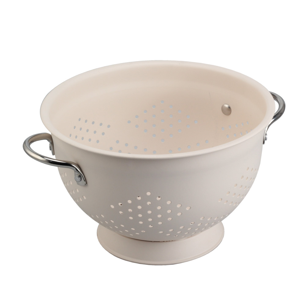 Morden Design White Stainless Steel Colander — product information
