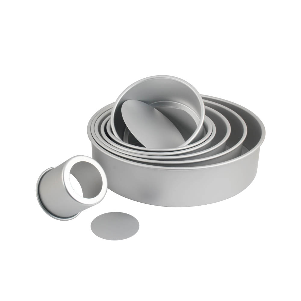 Round Cake Pan Set - 4\" 6\" 8\" Aluminium Cake Pans with Removable Base Round Cake Baking Pans for Wedding Birthday Party