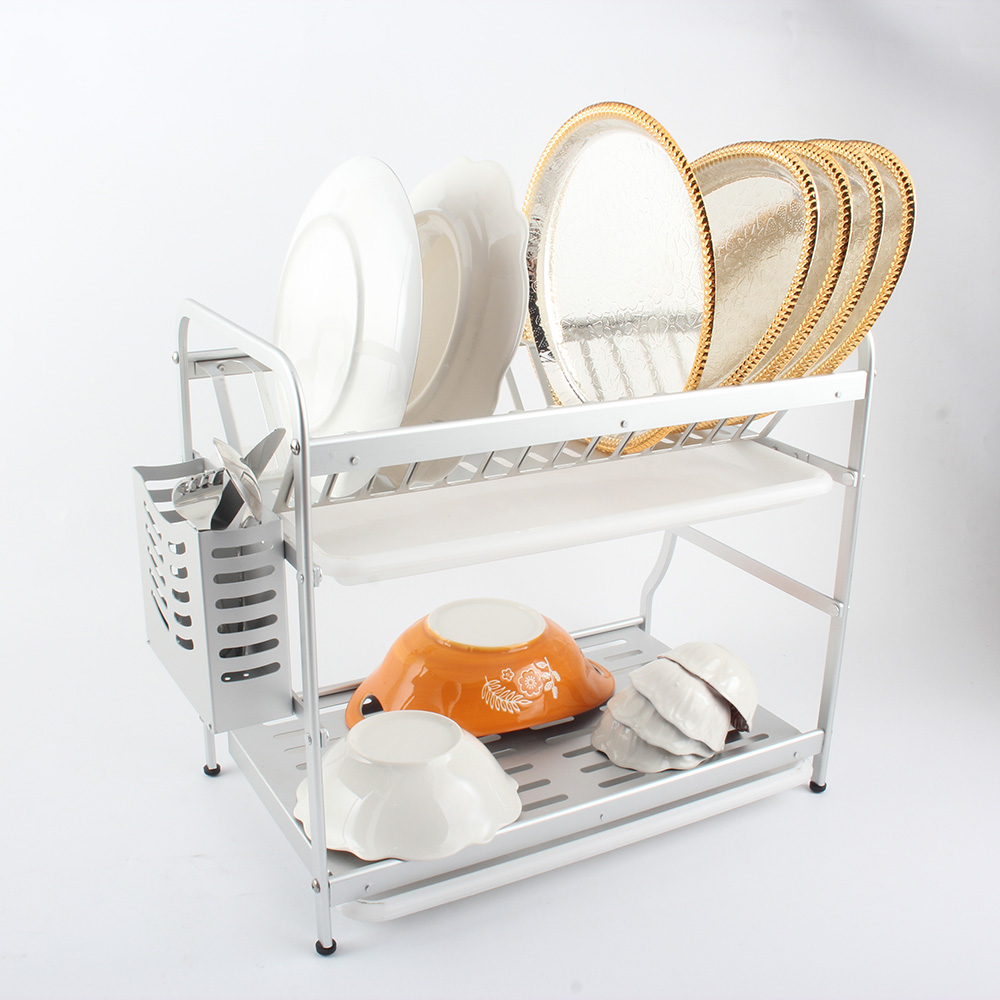 Multifunctional Dish Rack for Kitchen Counter, Anti-Rust Dish Drainers With Cutlery & Cup Holders — product information