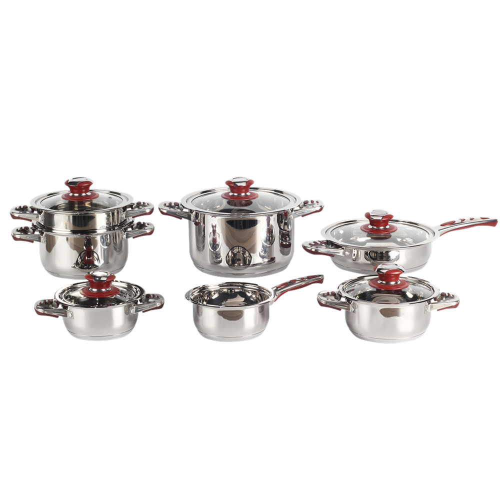 Stainless Steel Cookware Set With Heat Manage Thermometer Knob