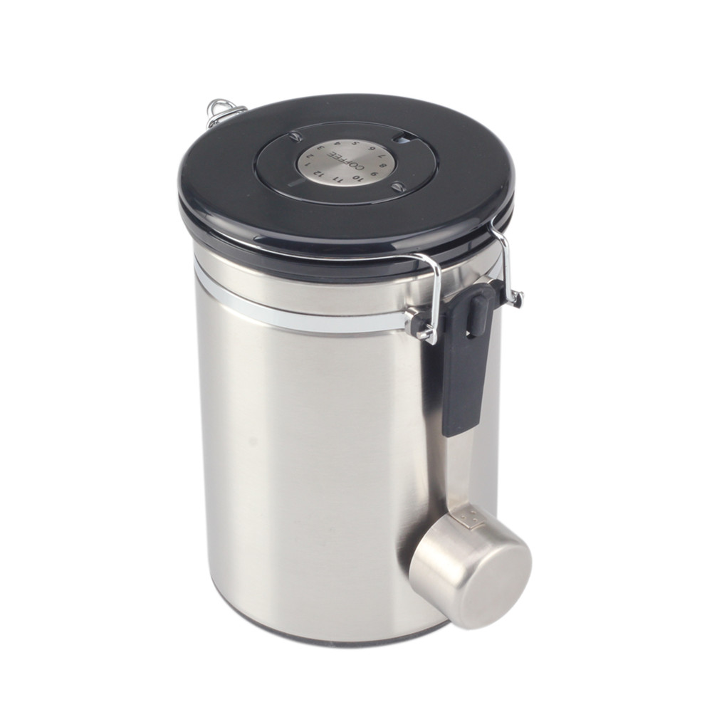 Coffee Canister Airtight Storage Container With Scoop, Date Tracker — product information