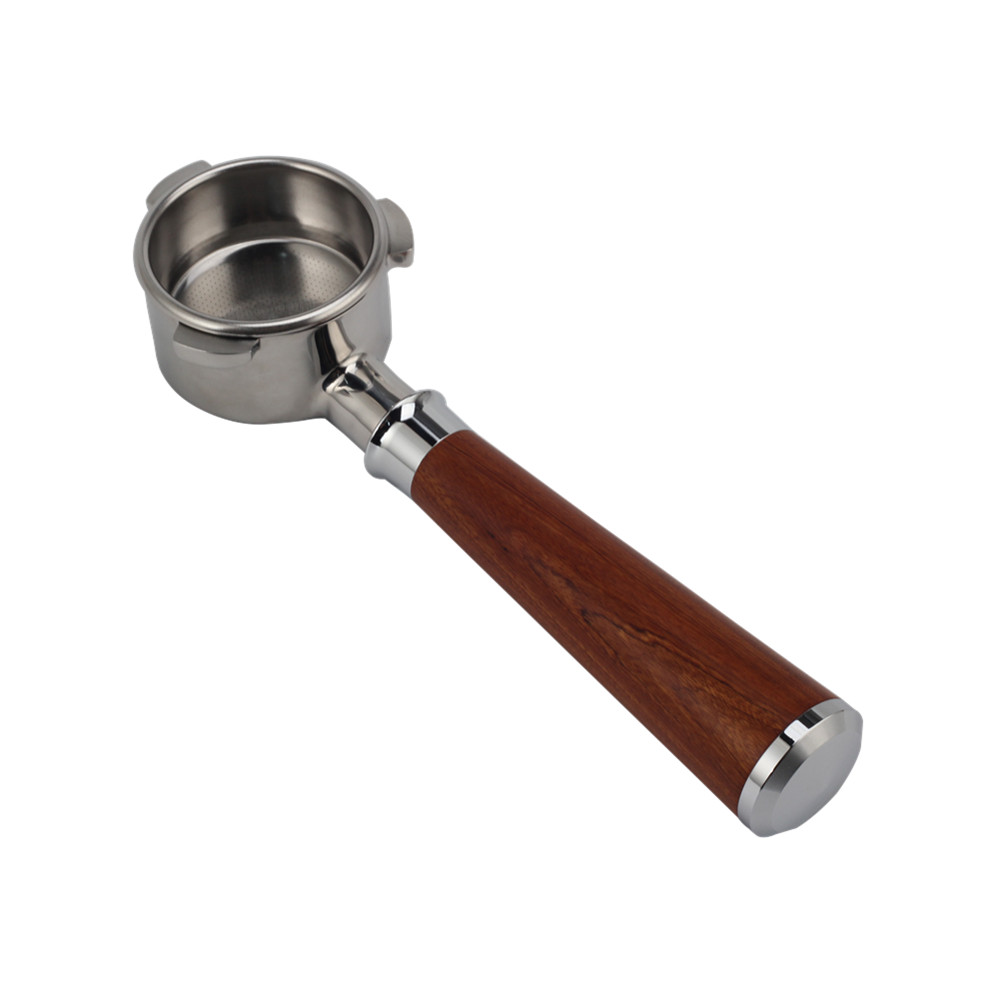 Stainless Steel Portafilter With Wood Handle — product information