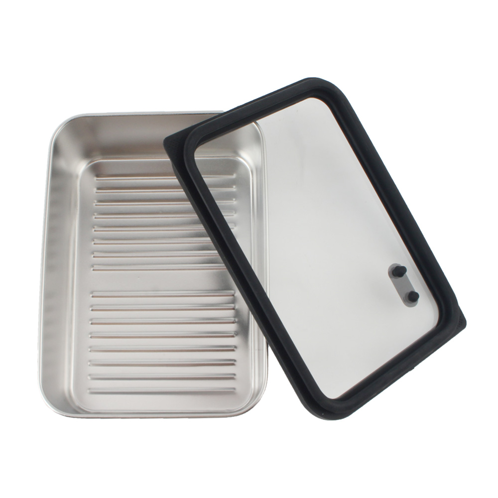 Stainless Steel Food Storage Container Set, Airtight & Leakproof Containers — 6