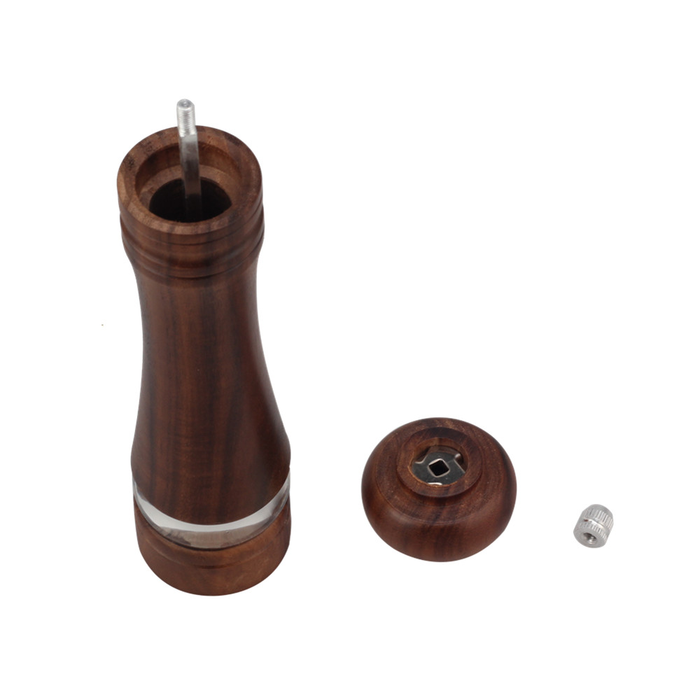 Modern Wooden Spice Mill, 8.5in, Natural — product information