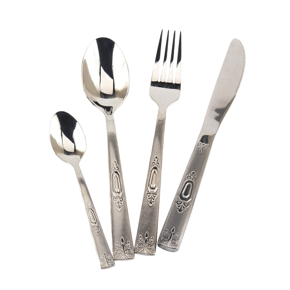 Stainless Steel Mirror Polished Cutlery Set Include Forks Spoons Knives, Mirror Polished Tableware Set — 4