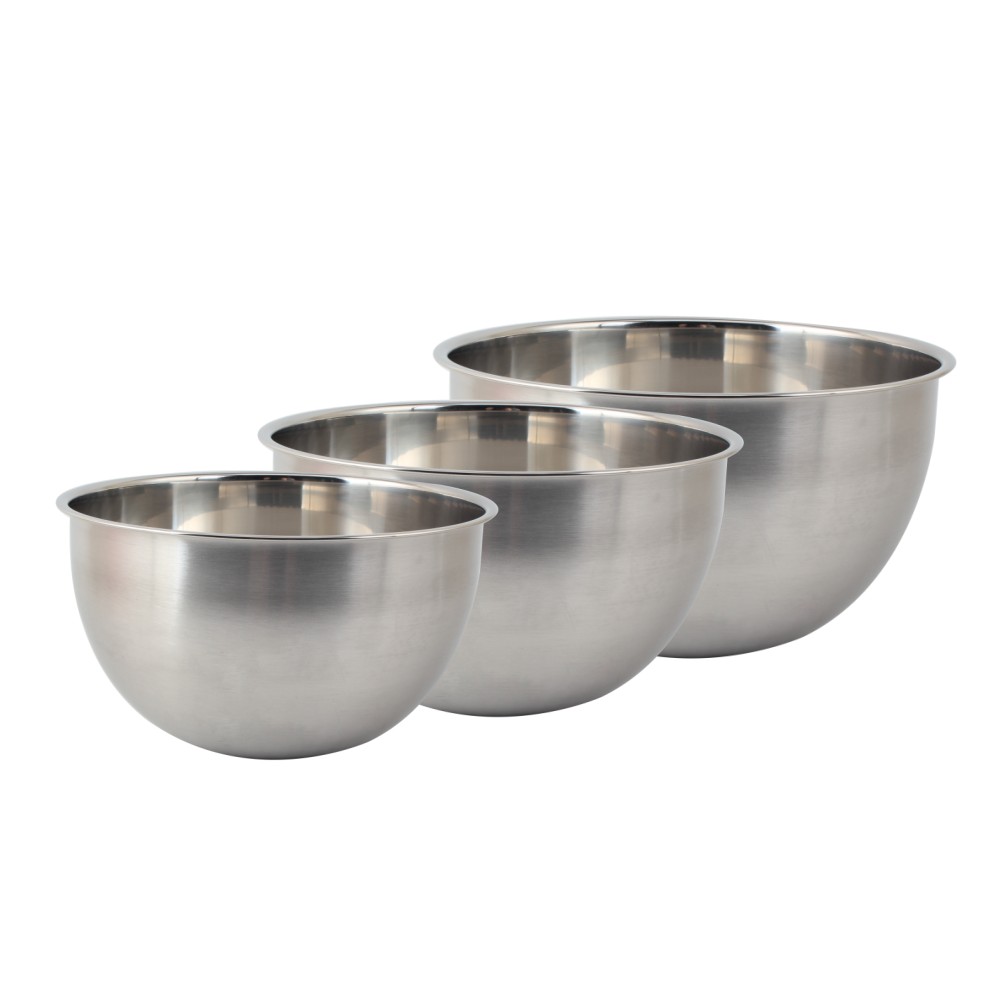 3size Stainless Steel Salad Bowl Set — 4