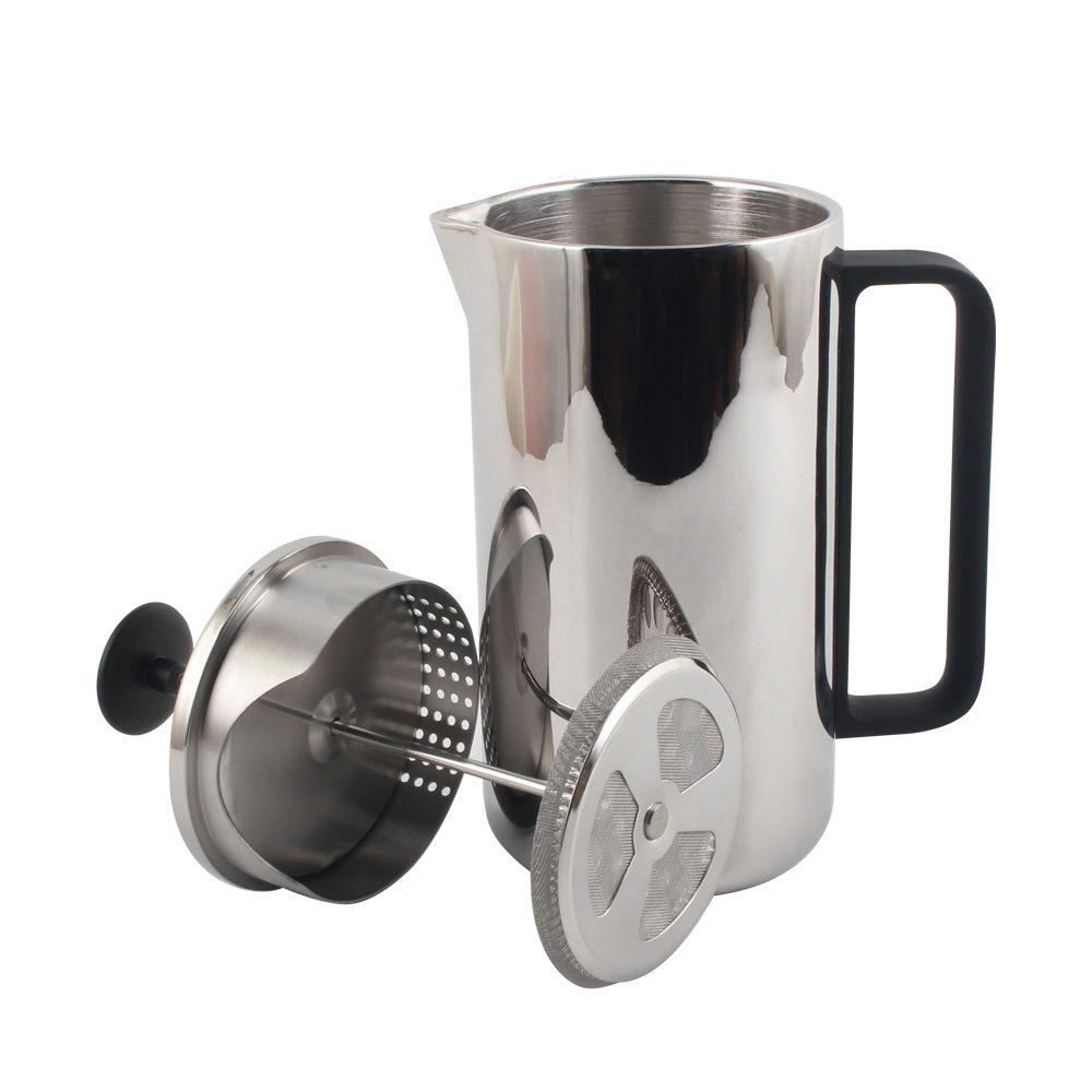 Double Wall Insulated, Easy Press Strong Quality Metal Coffee Press — product information