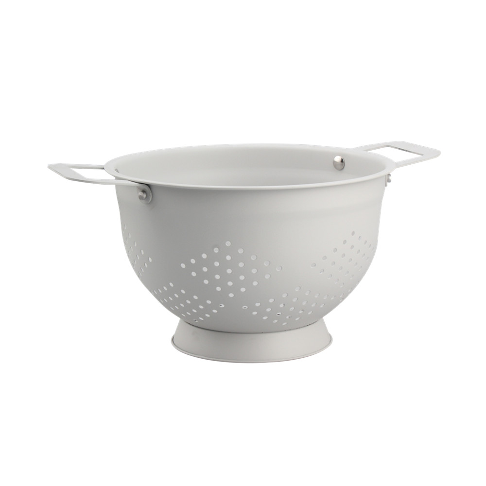 Morden Design White Stainless Steel Colander — product information