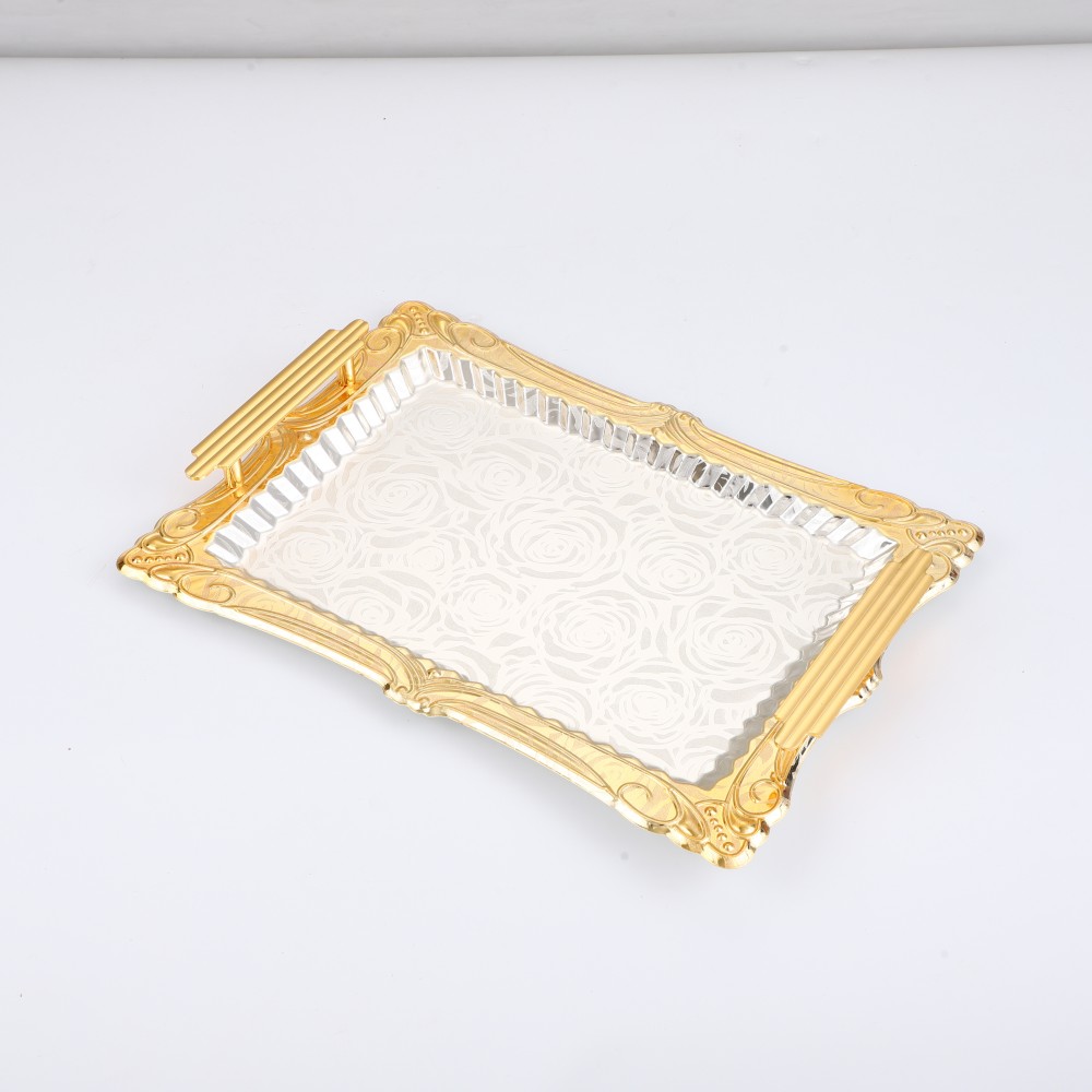 Rectangle Iron Cupcake Serving Tray Fruit Dessert Plates for Party — product information