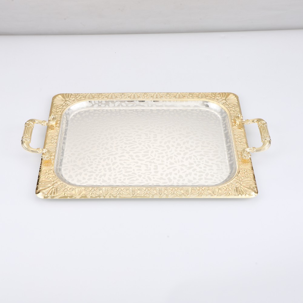 Serving Tray, Middle East Dessert Plate, Iron Coffee Tea Tray — 2