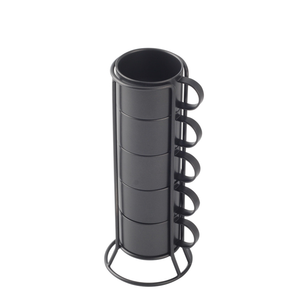 Stainless Steel Stackable Espresso Cups (Set Of 5) — 4
