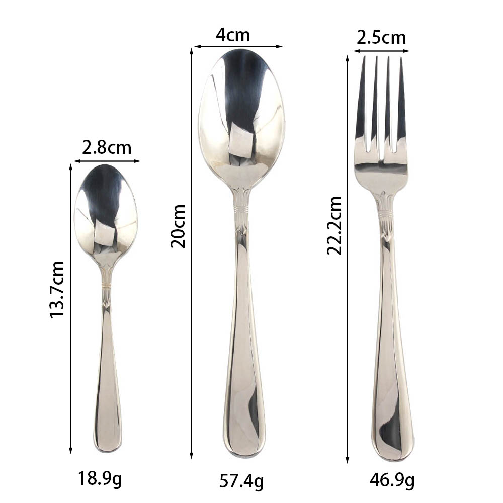 Stainless Steel Mirror Polished Tableware Set for Home Kitchen Restaurant Party,Spoon& fork — 10