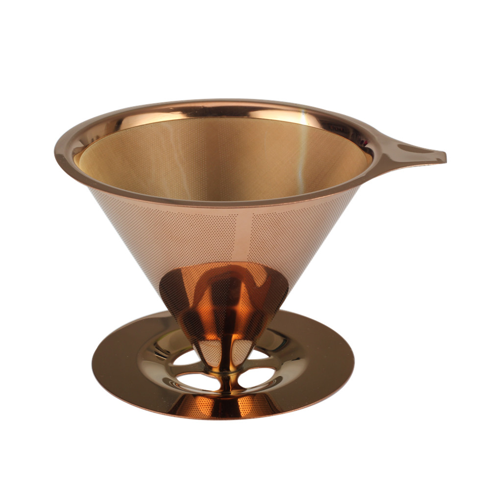 Pour Over Coffee Filter Stainless Steel Coffee Filter Cone Dripper Cup — product information