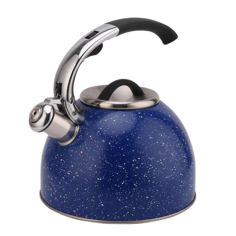 3 Litre Capacity Stainless Steel Whistling Tea Kettle-Blue — product information
