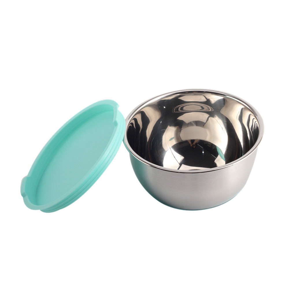 Mixing Bowl Set Of 5, Stainless Steel Salad Nesting Bowl With Pe Lids — product information