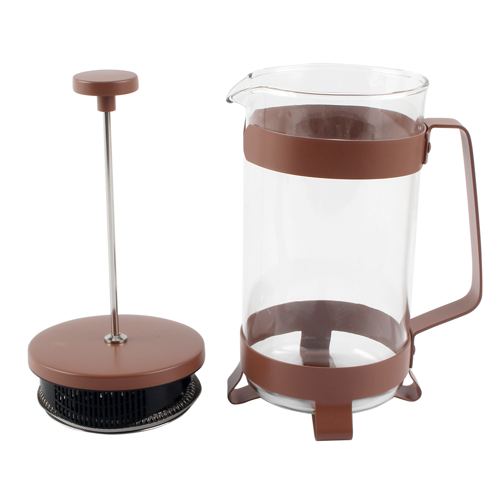 Cold Brew Coffee Tea Pot, Heat Resistant Borosilicate Glass French Press — 6