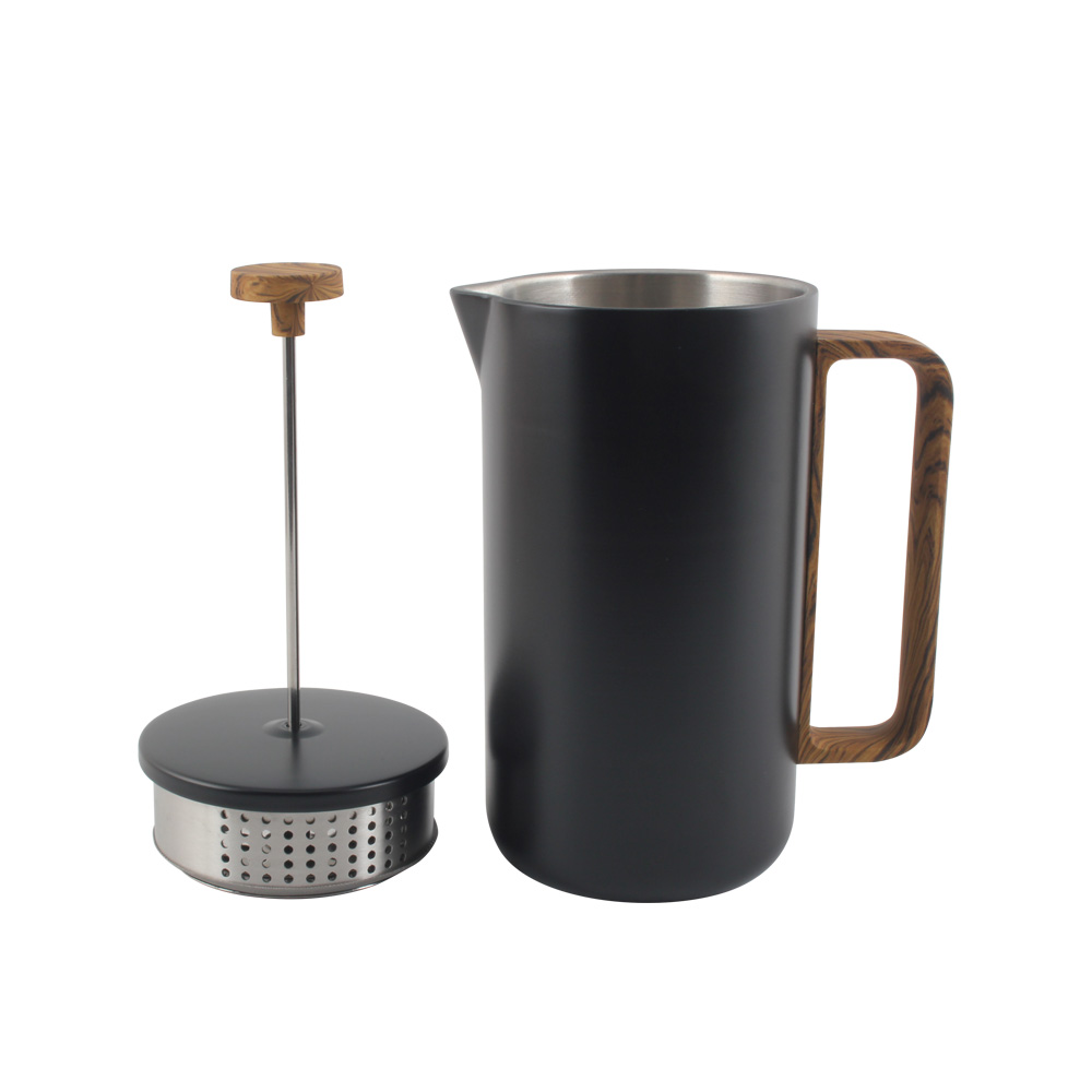 Large Insulated Stainless Steel 304 Coffee Press With Double Wall & 4-Level Filtration System — product information
