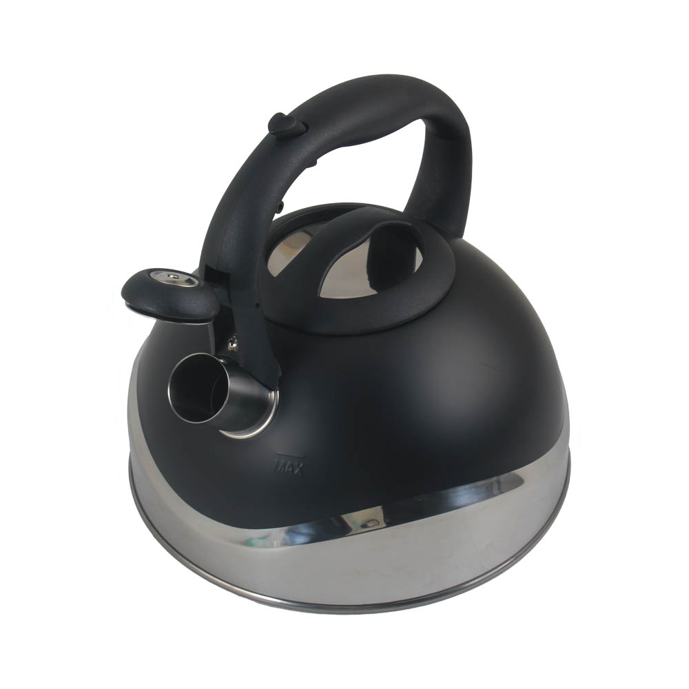Classic Stainless Steel Whistling Kettle (Black) — 4