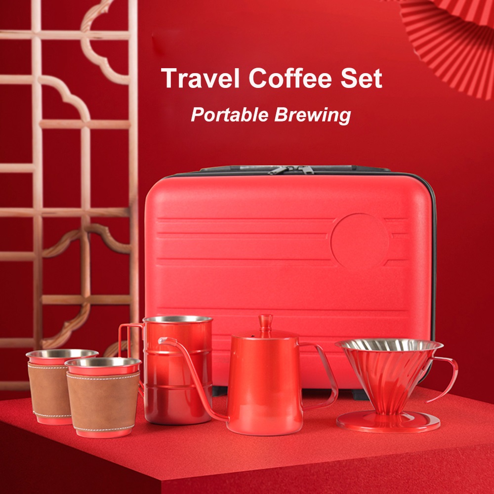 All in One Hand Drip Pour Over Coffee Set, Ideal for Anniversary Birthday Gift — product information