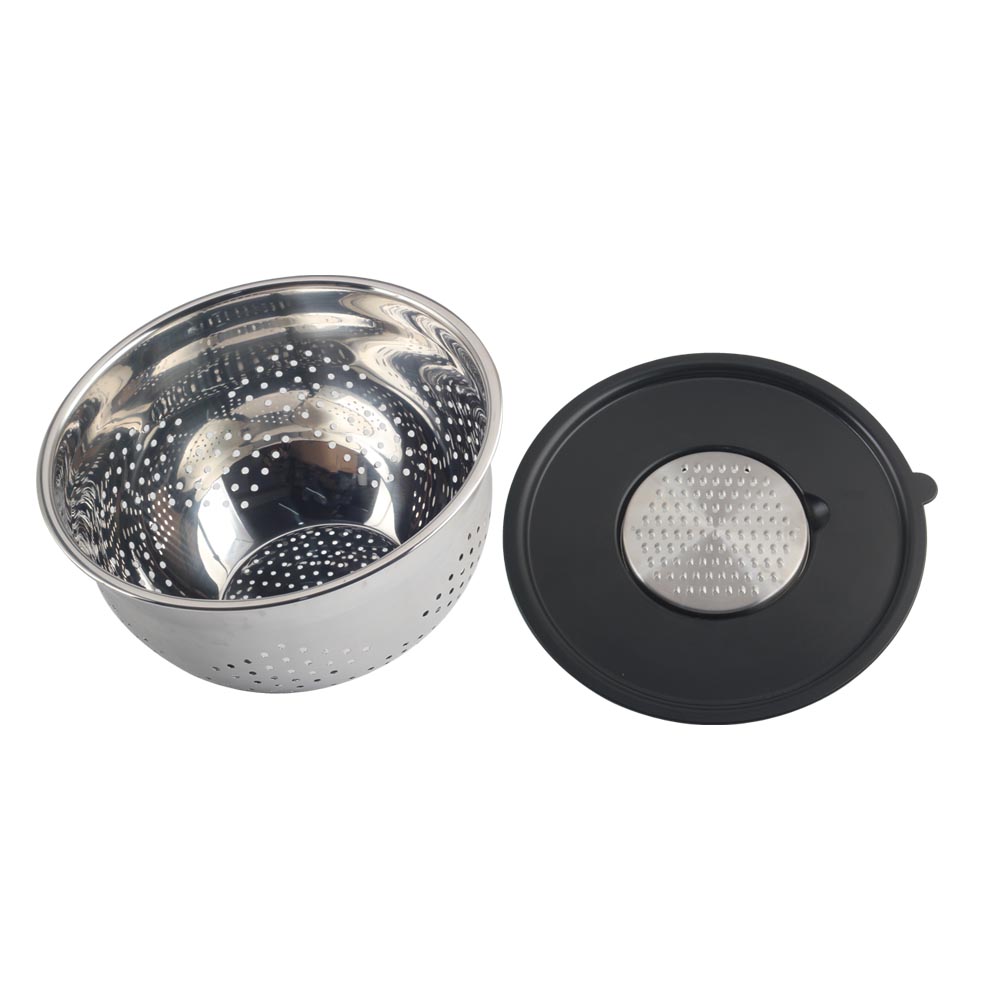 Stainless Steel Colander With 3 Different Grater — product information