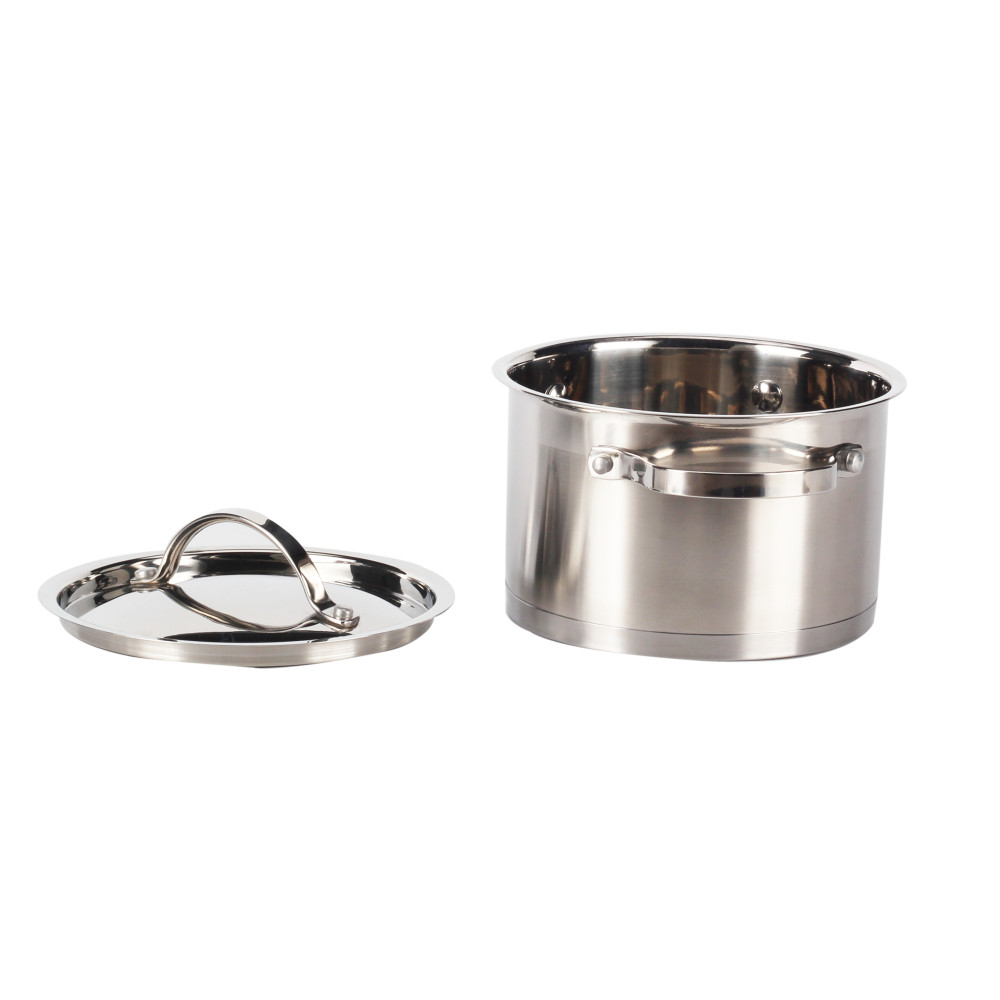 8pcs Stainless Stock Pot With Stainless Steel Lid — 2