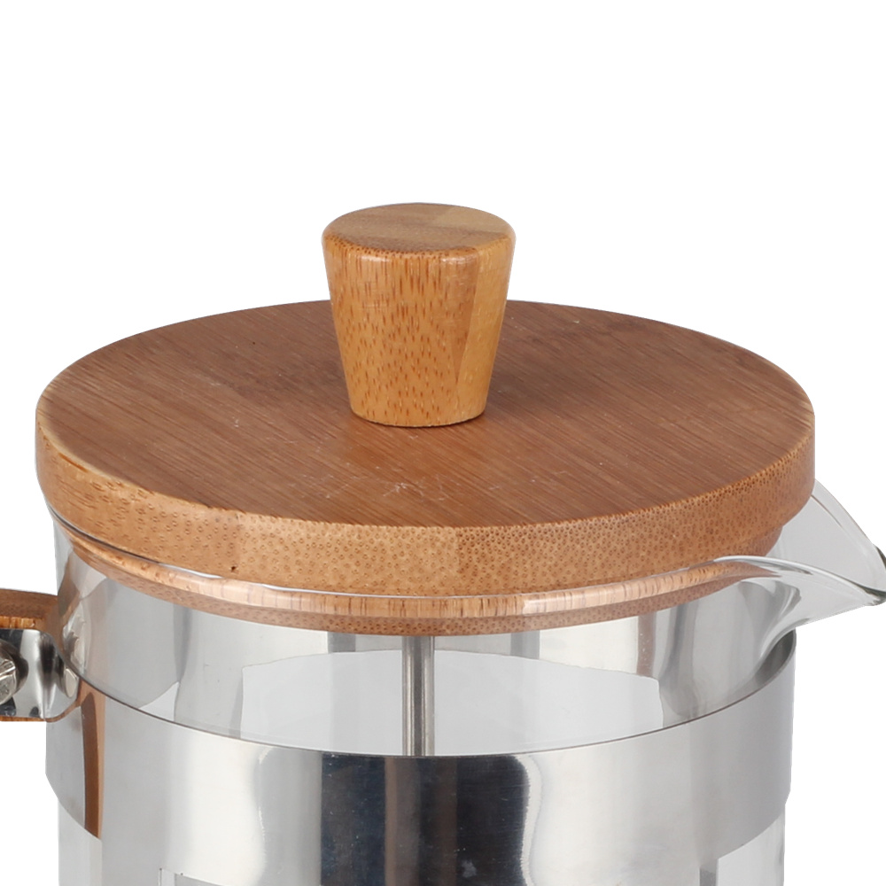 1000ml Stainless Steel Coffee Press With Bamboo Handle — 6