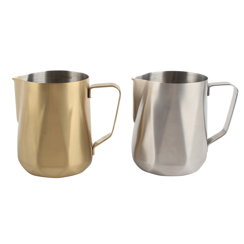 Modern Espresso Milk Frothing Pitcher, Stainless Steel Coffee Milk Jug — product information