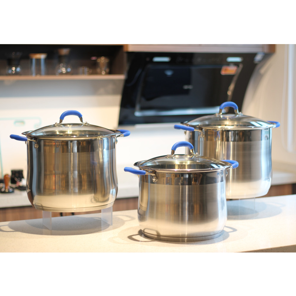 Stainless Stock Pot With Silicone Handle — product information