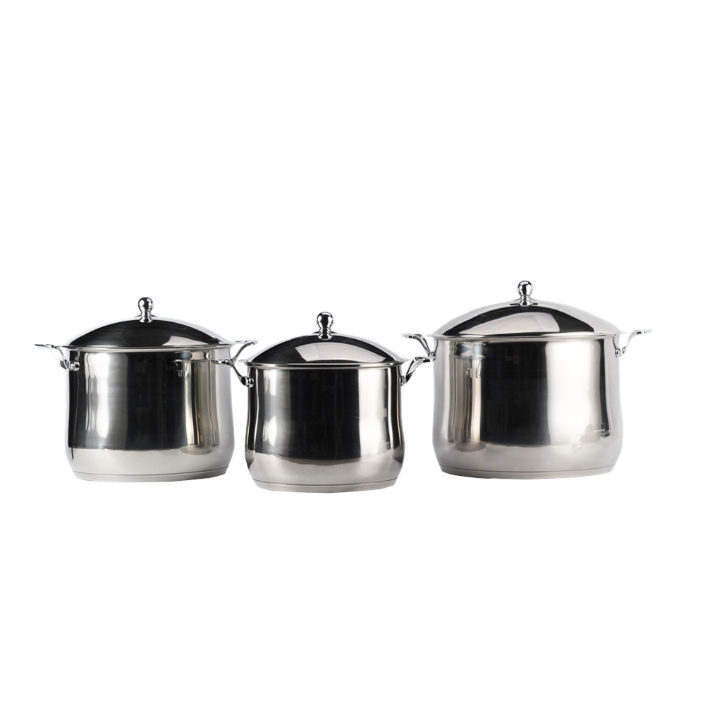 3pcs Stainless Steel Stockpot — product information