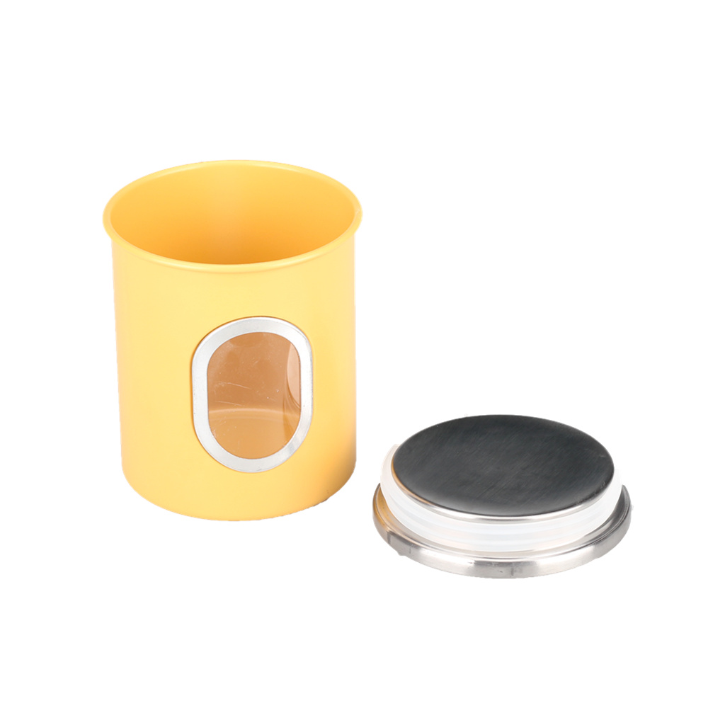 Airtight Stainless Steel Canisters Sets for The Kitchen With See Window — product information