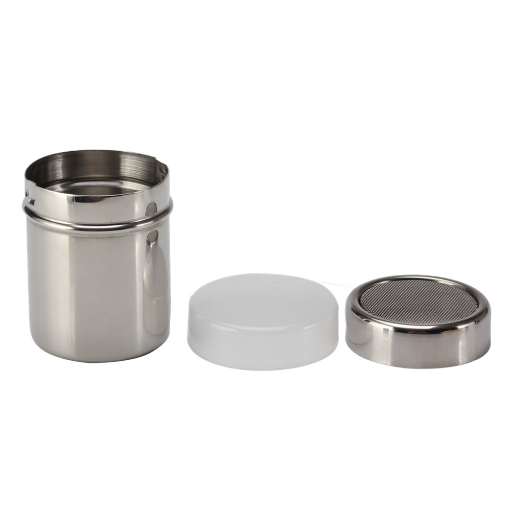Stainless Steel Powder Shaker Mesh Chocolate Shaker Flour Coffee Sifter Jars — 4