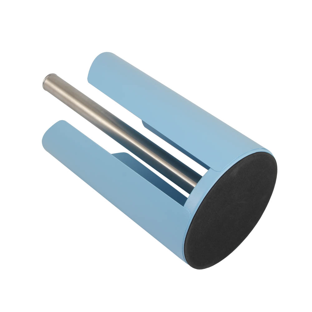 Stainless Steel Paper Towel Holder, Freestanding Holder, Blue Color — 8