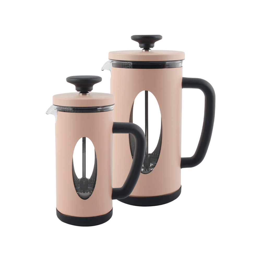Modern Design French Coffee Press, High-Grade Glass for Hot & Cold Resistance