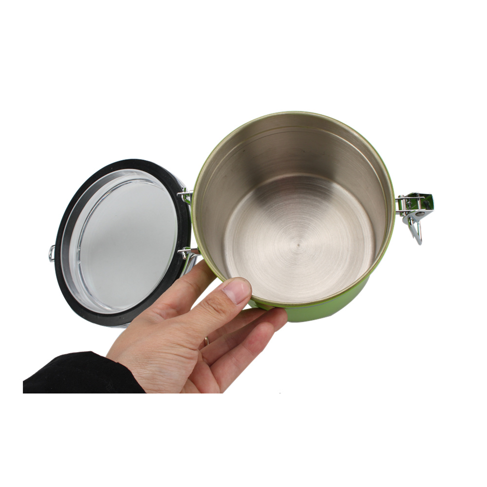 22oz Stainless Steel With Date Tracker, Measuring Scoop Coffee Canister — 4