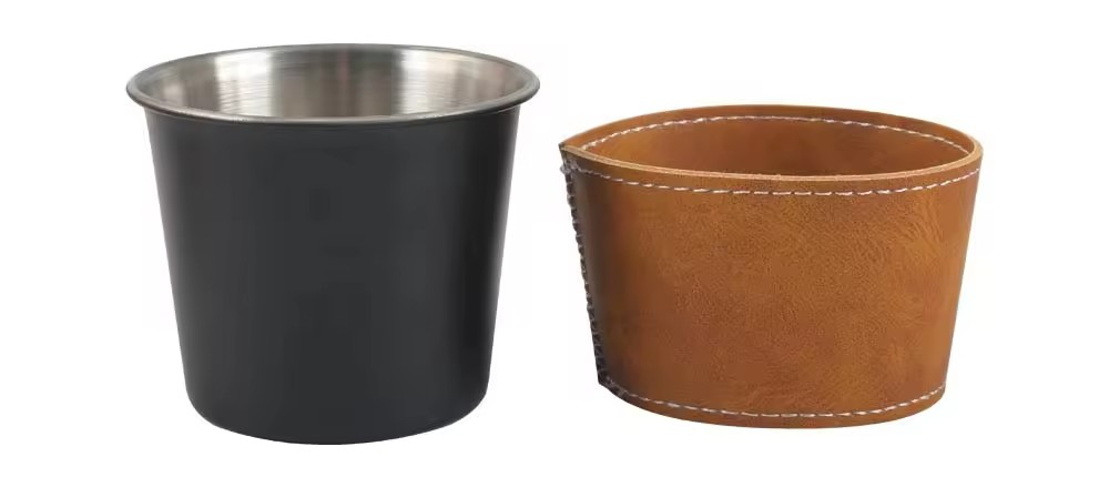 Stainless Steel Coffee Cup With Insulated Leather — 7