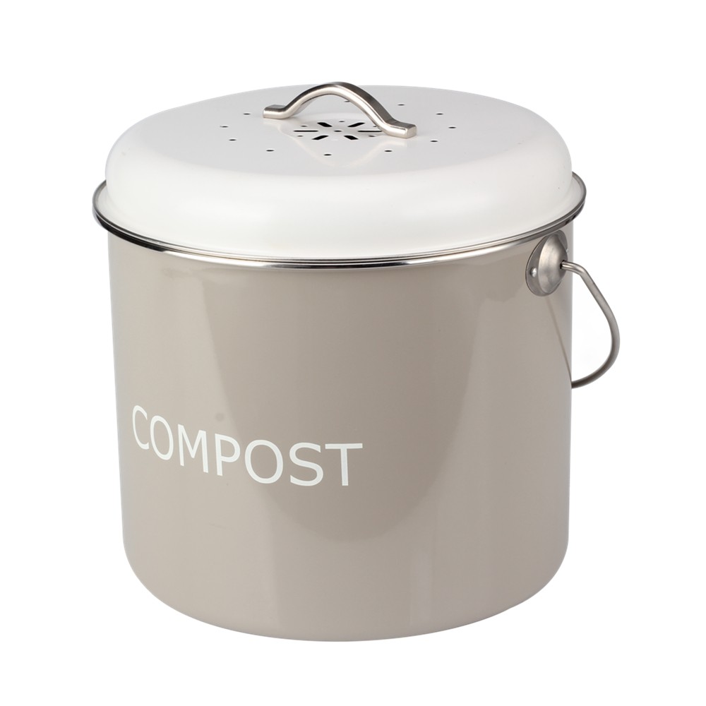 Indoor Multi-Color 0.8 Gallon Stainless Steel Compost Pail — product information