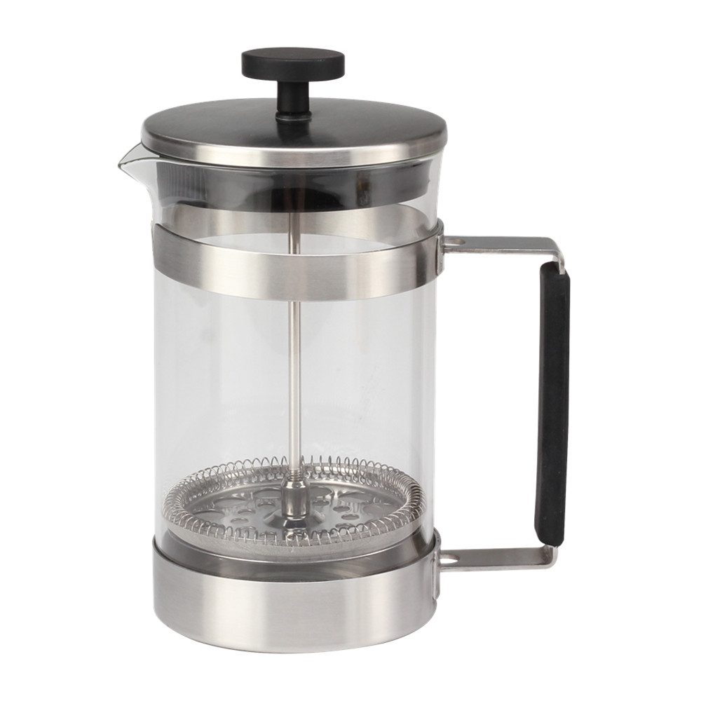Stainless Steel Plunger System Heat Resistant Glass Coffee Press With Durable Handle — 4