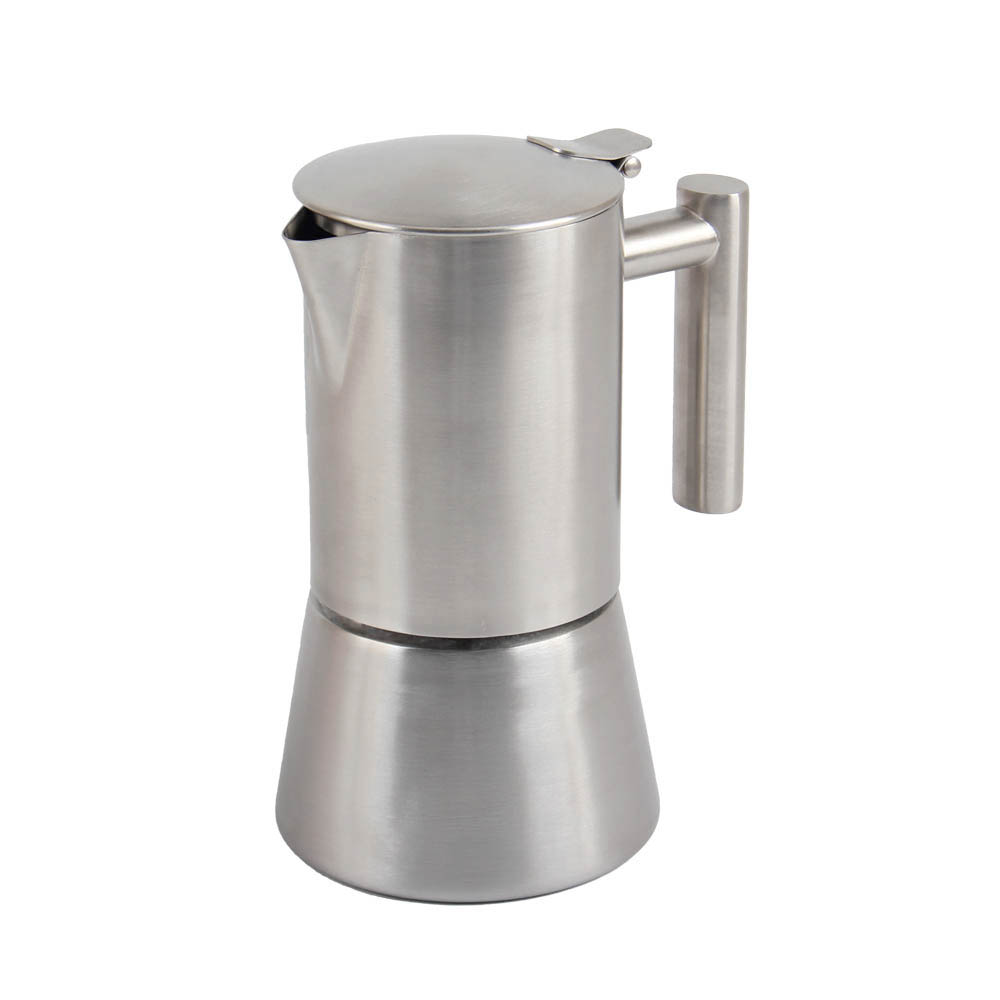 Matt Finish Stainless Steel Moka Pot — product information