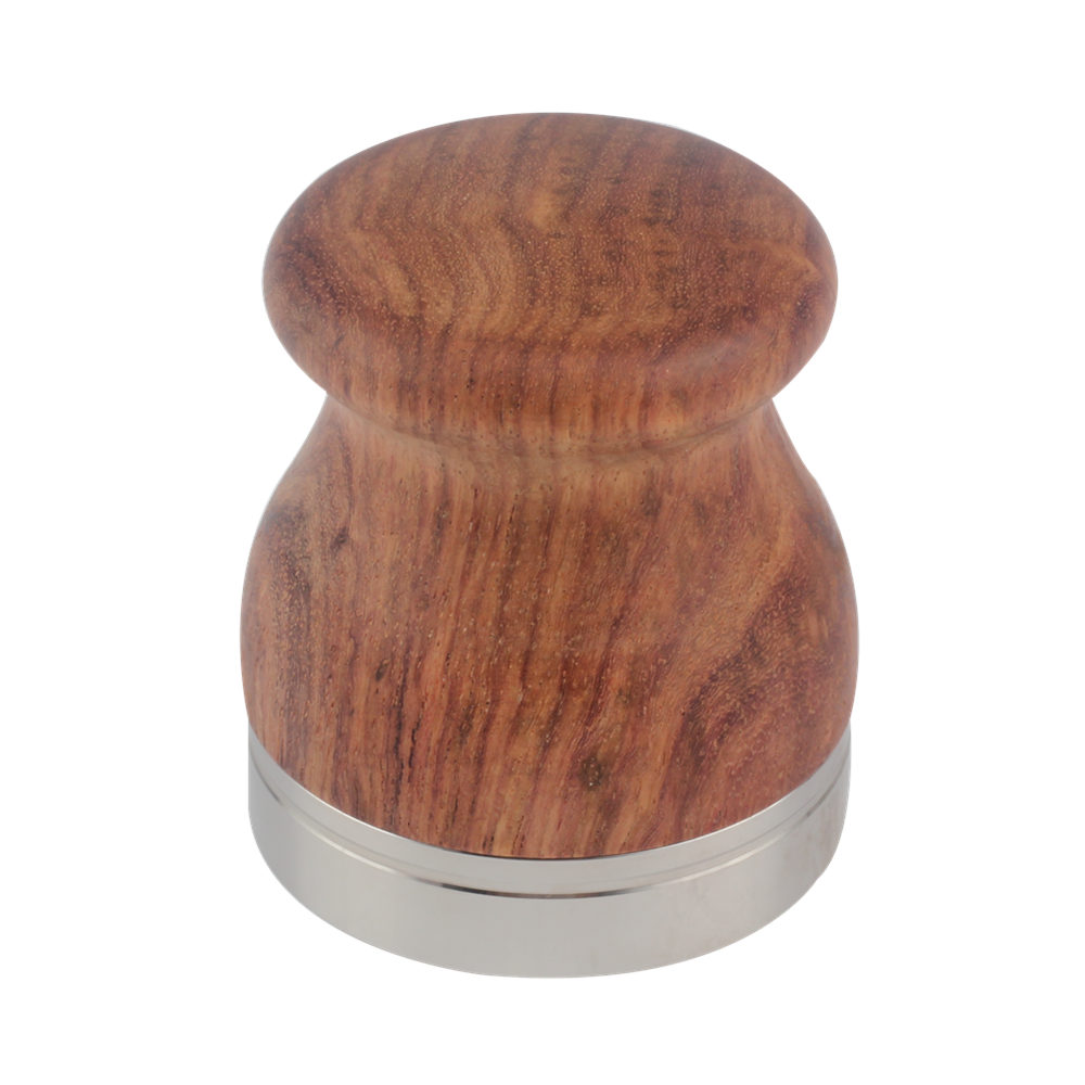 Stainless Steel Espresso Press With Wood Handle — product information